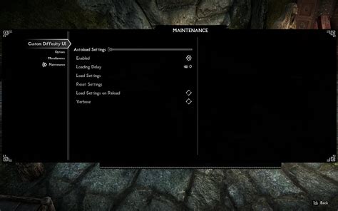 Settings Loader at Skyrim Special Edition Nexus .